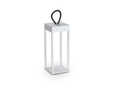 Ideal lux 323251 ENYA venkovní přenosné dekorační svítidlo V300mm LED 5W 300/190lm 3000K IP54 bílá, nabíjecí baterie, ON/OFF