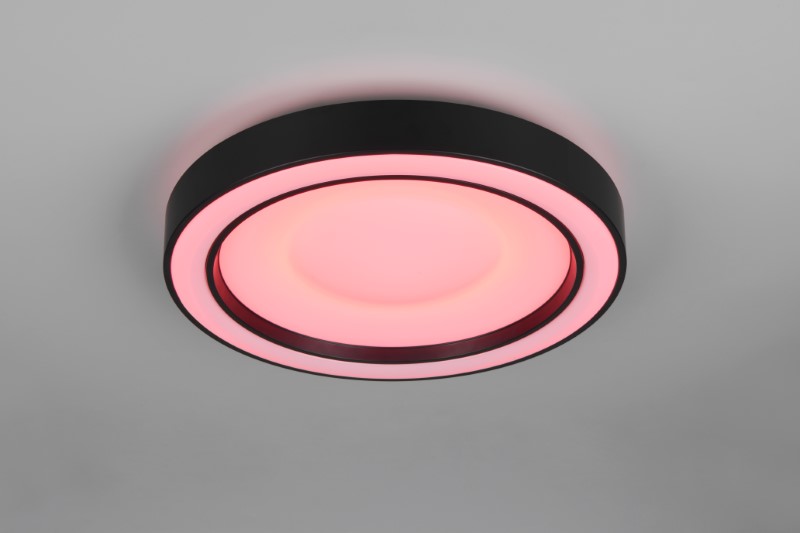 TRIO Reality R65091432 ARCO stropné svietidlo D400mm SMD LED 22W/2500lm 2700 - 6000K čierna matná, diaľkový ovládač