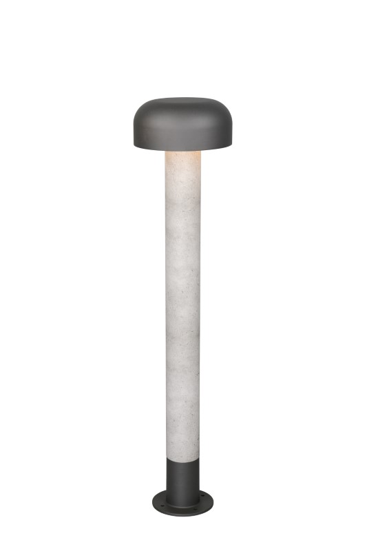 TRIO 462560178 FRASER vonkajšie stojanové svietidlo/stĺpik V845mm 1xE27 IP54 šedá, betónový vzhľad