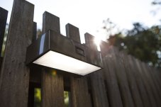 LUTEC 6908501308 BRICK solární nástěnné LED svítidlo se senzorem 2W 4000K IP44 nerez