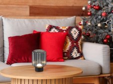 TRIO Reality R57761154 LORD dotyková stolní lampička SMD LED 1,5W/100lm 3000K černá matná, kouřová, nabíjecí baterie, USB-C port