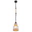 GLOBO 15674H HALIA závěsné svítidlo D140mm 1xE27 černá matná, přírodní béžová