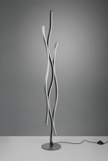 TRIO 441210305 BLAZE stojací lampa SMD LED V1380mm 28W/3250lm 2300+3000+4000K broušený hliník, stmívatelná