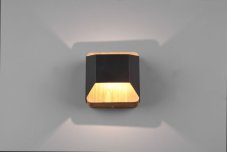 TRIO 224810132 ARINO nástenné svietidlo LED 4,3W/400lm 3000K matná čierna, drevo, switchdimmer