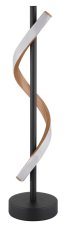 GLOBO 67354T WATKINS stolní lampička V493mm LED 12,5W 1380/540lm 3000K černá, imitace dřeva