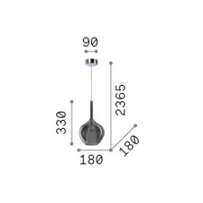 Závěsné svítidlo 1x E27 modrá IP20 Ideal Lux KALIQUE 359960