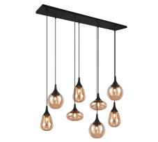 TRIO 317000813 LUMINA závěsné svítidlo 8xE14 černá matná, jantarová