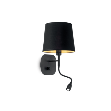Nástenné svietidlo Ideal lux 158242 NORDIK AP2 2xE14/LED 1W/45lm 3000K čierna