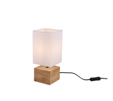 TRIO R50171030 WOODY stolní lampička 1xE14 dřevo, bílá