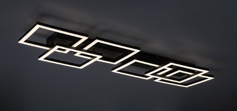 RABALUX 71390 Fatma stropní svítidlo LED 40W/3500lm 3000-6500K černá, bílá, stmívatelné, dálkový ovladač