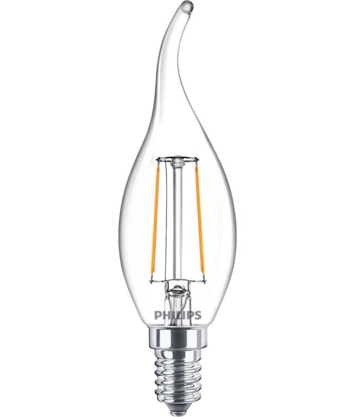 Philips 8718699763190 LED Classic žárovka 2W/25W 250lm E14 2700K 220-240V BA35 plamínek