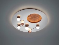 TRIO 644810107 ZODIAC stropní svítidlo D500mm SMD LED 42W/5100lm 2300+3000+4000K broušený hliník, switchdimmer