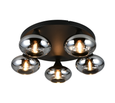Stropní svítidlo 5x E14 dymová IP20 TRIO Reality DIVINA R66645054