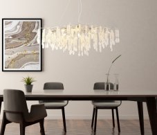 Lustr 12x E14 strieborná, priehľadná IP20 GLOBO lighting KINGA 64141H2