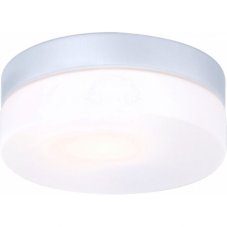 GLOBO 32111 VRANOS venkovní stropní svítidlo D185mm 1xE27 IP44 stříbrná, opál