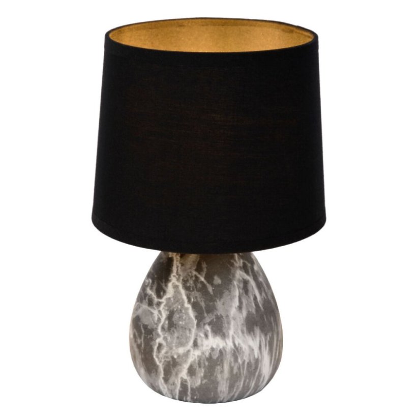 LUCIDE 47508/81/30 MARMO Lampička E14 1x40W čierna, biela