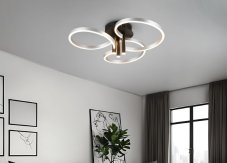 TRIO 648110605 CARUSO stropní svítidlo D650mm SMD LED 43W/4980lm 2300+3000+4000K brúsený hliník, switchdimmer