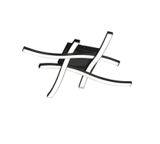 TRIO R62474132 ROUTE stropné svietidlo LED 4x5W/500lm 3000K, matná čierna, biela