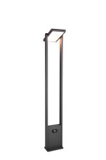 TRIO 453769142 MALAWI solární stojanové svítidlo/sloupek se senzorem V1010mm SMD LED 5W/700lm 2300-4000K IP65 antracit, nabíjecí baterie, hybrid