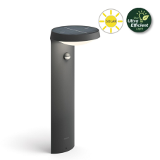 Philips 8719514476936 Tyla solární exteriérový sloupek LED se senzorem  1,2W 255lm/55lm 3000K antracit