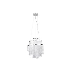 TRIO Reality R37341106 POMP závěsné svítidlo SMD LED D380mm 30W/4300lm 2700-6500K chromová, průhledná, stmívatelné, dálkový ovladač
