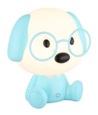 GLOBO 21761B PUPPY dotyková stolní lampička dětská V200mm LED 1W 32lm 3000K modrá, bílá, USB Cable incl., 3StepDIM