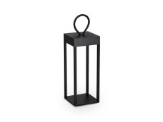 Ideal lux 323237 ENYA venkovní přenosné dekorační svítidlo V300mm LED 5W 300/160lm 3000K IP54 černá, nabíjecí baterie, ON/OFF