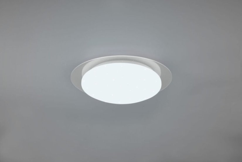 TRIO 680213500 FRODENO stropní svítidlo LED D350mm 12W/1200lm 4000K IP44 bílá, RGB, stmívatelné, dálkový ovladač, starlight efekt