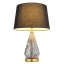 GLOBO 24147B KISA stolná lampa V540mm 1xE27 mosadzná, imitácia mramoru, čierna
