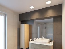 LED2 2182931 SLIM-Q, M čtvercové zápustné bodové svítidlo 170mm 15W / 1200lm 3000K IP43 bílá