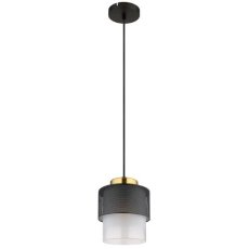 GLOBO 15709H OLGA závěsné svítidlo D180mm 1xE27 černá matná, průhledná