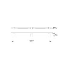 LED stropné svietidlo 3x GU10 2x LED 800 lm 3000K čierne Zuma Line MANNARI S230757205
