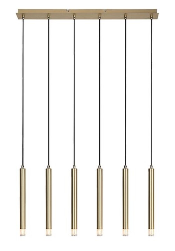 RABALUX 72363 Ramira závesné svietidlo 6xG9 zlatá, priehľadná
