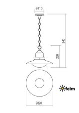 REDO 90094 ELIO exteriérové závěsné svítidlo 1x E27 IP44 antracit, bílá