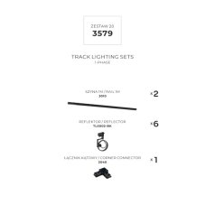 Lištové svietidlá SET 6x GU10 (ES111) 2 m čierna Zuma Line Master Track 3579