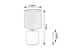 RABALUX 74057 Daphni stolní lampička V230mm1xE14 růžová