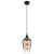 GLOBO 15552H3 LAVUS závěsné svítidlo D180mm 1xE27 černá, průhledná chromová