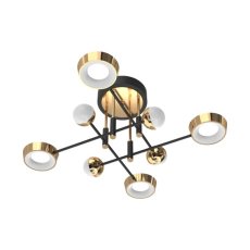 LED stropné svietidlo 6500 lm 3000K čierno zlaté 3-krokové stmievanie Zuma Line LARA MX7170-8-3BGT