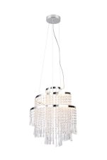 TRIO Reality R37341106 POMP závěsné svítidlo SMD LED D380mm 30W/4300lm 2700-6500K chromová, průhledná, stmívatelné, dálkový ovladač