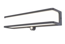 LUTEC 6943801125 DOBLO venkovní solární nástěnné svítidlo LED 16,5W 1800lm 4000K IP54 antracitovo šedá se senzorem