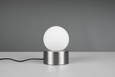 TRIO Reality R59051007 COUNTESS dotyková stolná lampička V170mm 1xE14 matný nikel, biela, On/Off