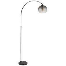 GLOBO 58227BS NEWCASTLE stojací lampa V1960mm 1xE27 matná černá, kouřová
