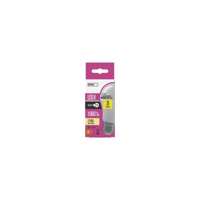 Emos LED žiarovka E27 ZL4206 Classic 11W 1060lm 2700K stmievateľná neutrálna biela
