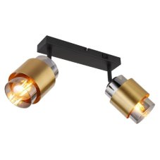 GLOBO 15560-2 MILLEY nástenné bodové svietidlo/spot s vypínačom 2xE27 matná čierna, dymová