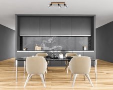 Bodové svietidlo stropné / spot 3x E27 dymová ITALUX Barel SPL-67535-3-BK-WO