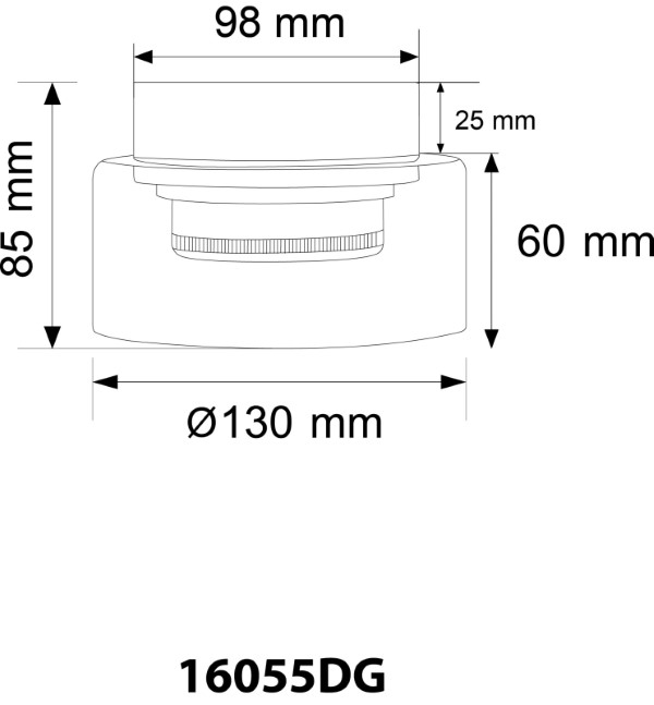 GLOBO 16055DG HIGGINS stropní svítidlo D130mm 1xGX53 6W 400/300lm 1800K zlatá, jantarová