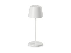 Ideal lux 346892 CUTE venkovní dotyková stolní lampička V208mm LED 3W 220/110lm 2200-2700K IP65 bílá, nabíjecí stanice