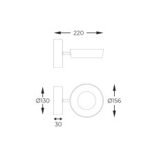 LED nástenné svietidlo 1400 lm 3000K čierno zlaté 3-krokové stmievanie Zuma Line LARA MB7170-1-3BGT
