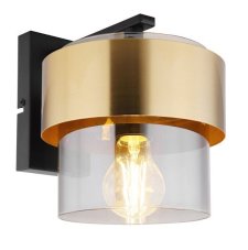 GLOBO 15560W MILLEY nástěnné svítidlo 1xE27 černá matná, mosaz