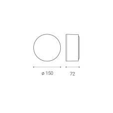 LED2 1010153 BUTTON II stropní svítidlo LED D150mm 6-12W/600-1200lm 3000K/4000K černá